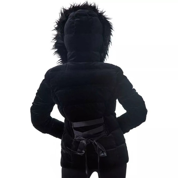 KILLSTAR Lisa Luna Velvet Winter Coat Jacket Corset Back - Picture 7 of 16